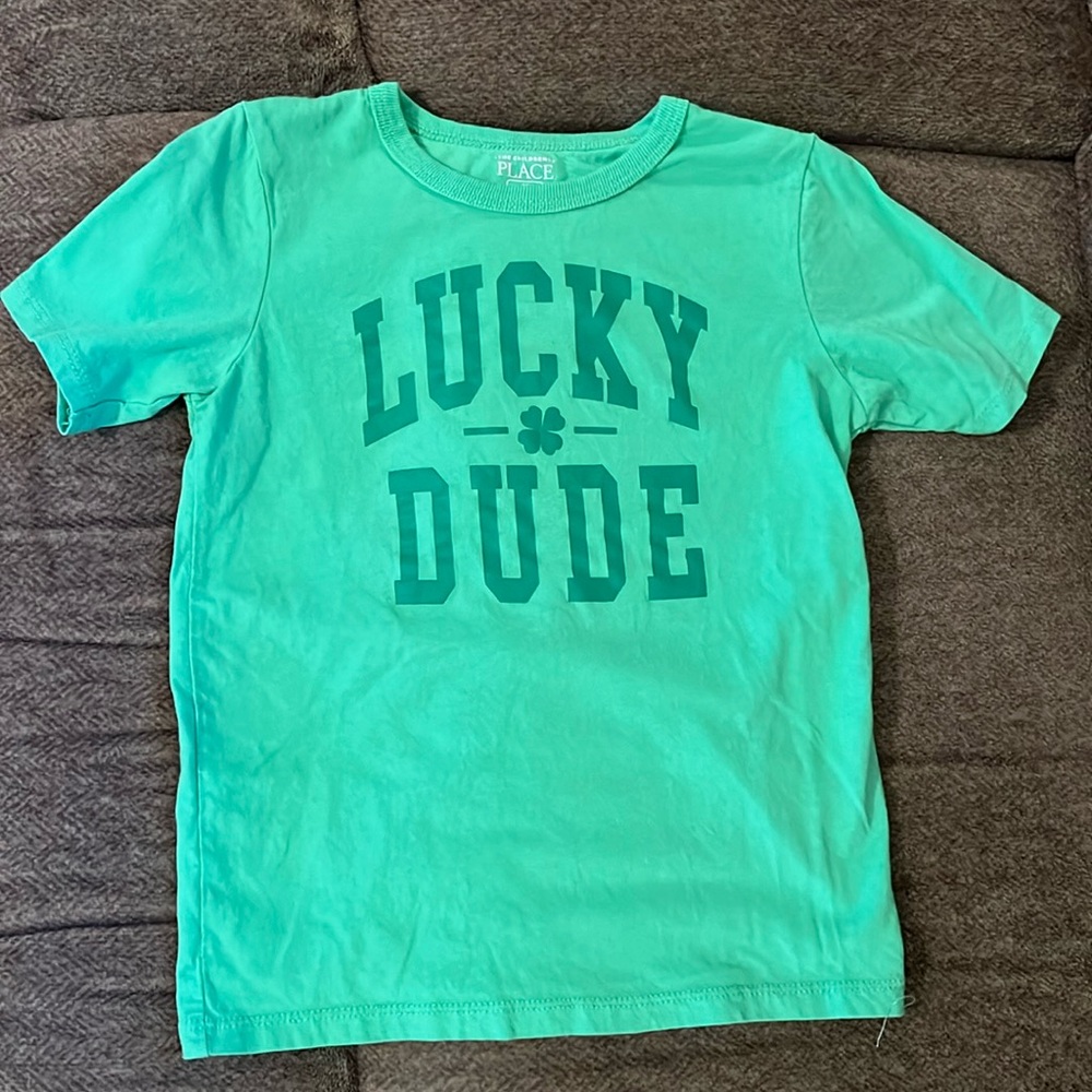 Children’s Place, 5T, Lucky Dude SS Tee, EUC